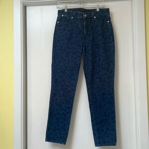 Talbots animal print blue jeans
